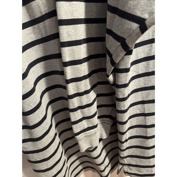 RM WILLIAMS Mens L Rugby Polo Striped Blue/Gray Collared Long Sleeve Jersey AUS - Picture 12 of 16